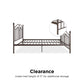 Tokyo Metal Bed with Headboard, Footboard and Metal Slats - Bronze - Full