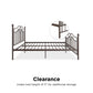 Tokyo Metal Bed with Headboard, Footboard and Metal Slats - Bronze - King
