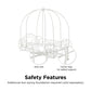 Metal Twin Carriage Bed Whimsical and Scrolled Design - White - Twin