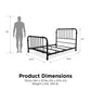 Monarch Hill Wren Metal Bed with Curved Scrollwork Design - Black - Full