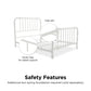 Monarch Hill Wren Metal Bed with Curved Scrollwork Design - White - Full