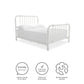 Monarch Hill Wren Metal Bed with Curved Scrollwork Design - White - Full