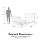 Monarch Hill Wren Metal Bed with Curved Scrollwork Design - White - Full