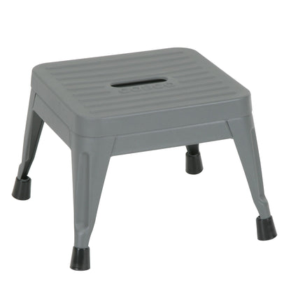 1 Step Stackable Gray Steel Step Stool with 225 lb Weight Capacity, Set of 2 - Gray