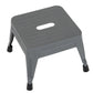 1 Step Stackable Gray Steel Step Stool with 225 lb Weight Capacity, Set of 2 - Gray