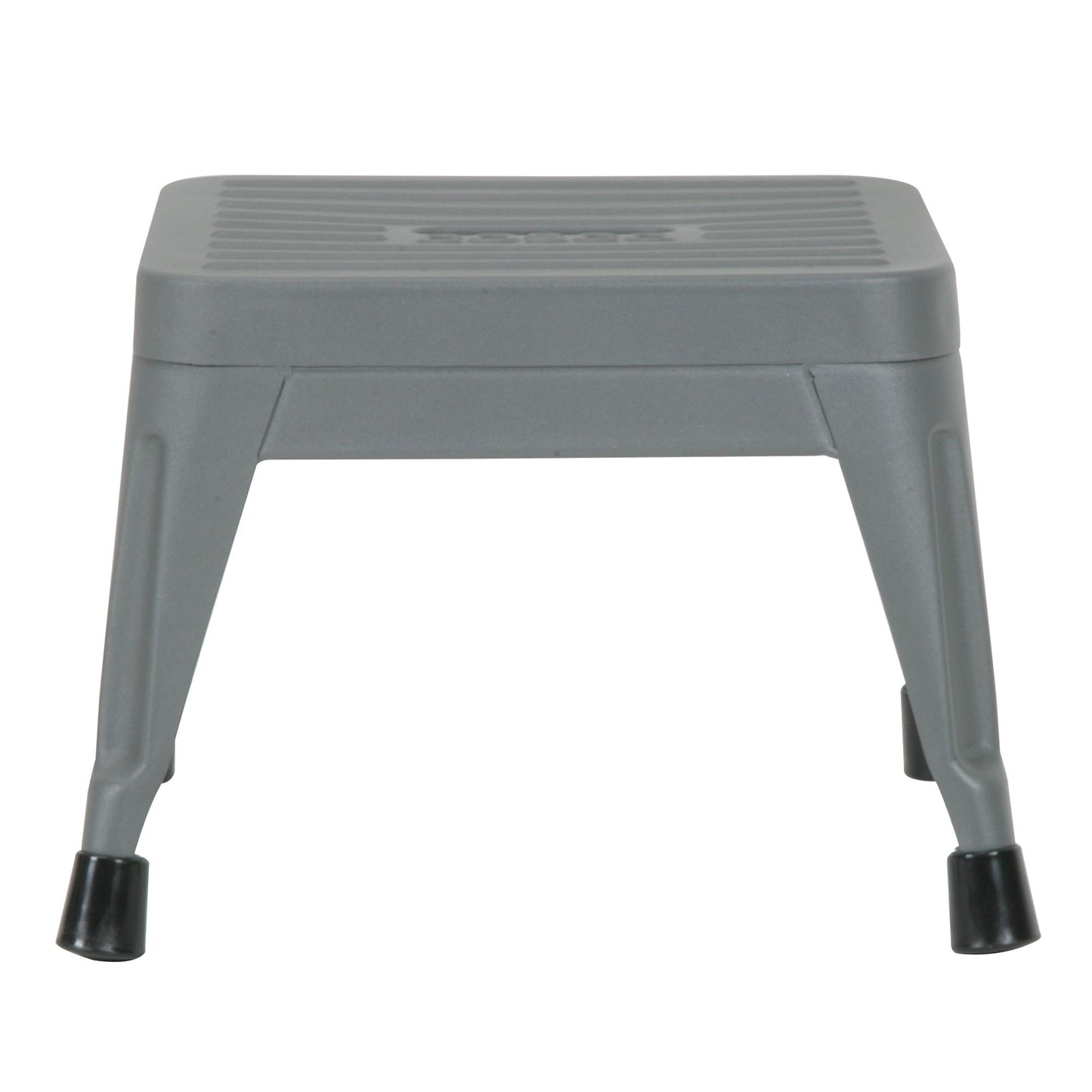 1 Step Stackable Gray Steel Step Stool with 225 lb Weight Capacity, Set of 2 - Gray