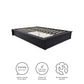Maven Upholstered Bed with Modern Low Profile Design - Black - Full