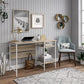 Carter Single Pedestal Desk, Weathered Oak - Weathered Oak