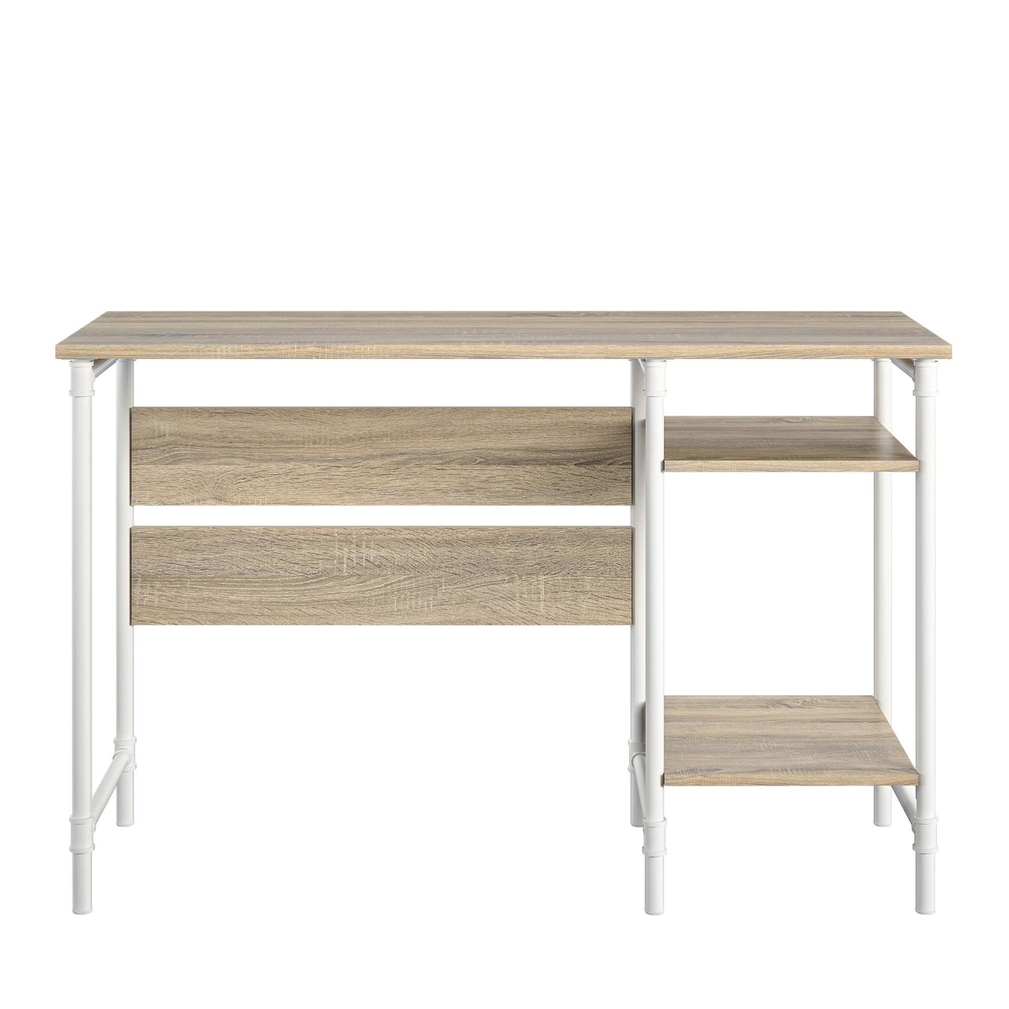 Carter Single Pedestal Desk, Weathered Oak - Weathered Oak