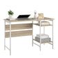Carter Single Pedestal Desk, Weathered Oak - Weathered Oak