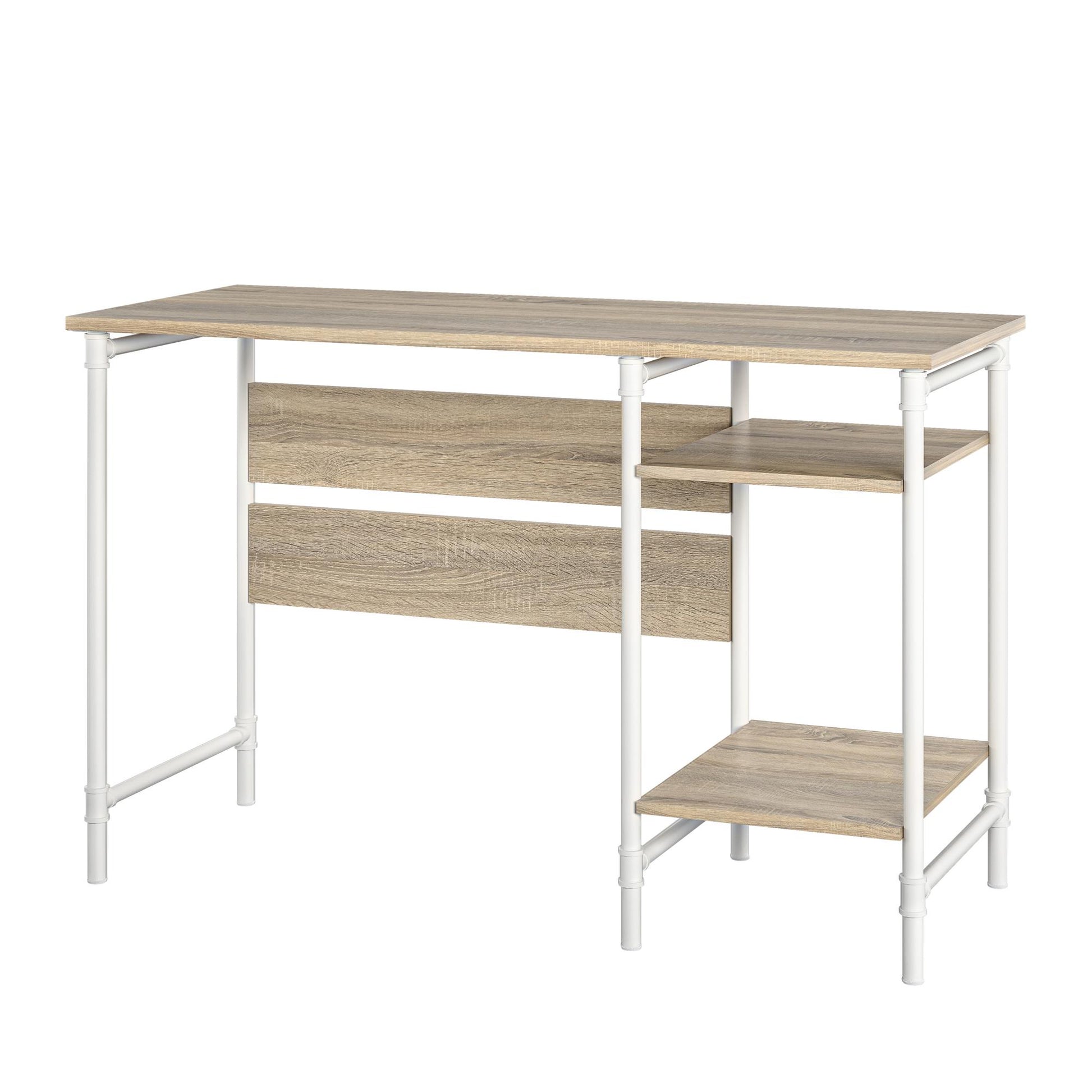 Carter Single Pedestal Desk, Weathered Oak - Weathered Oak