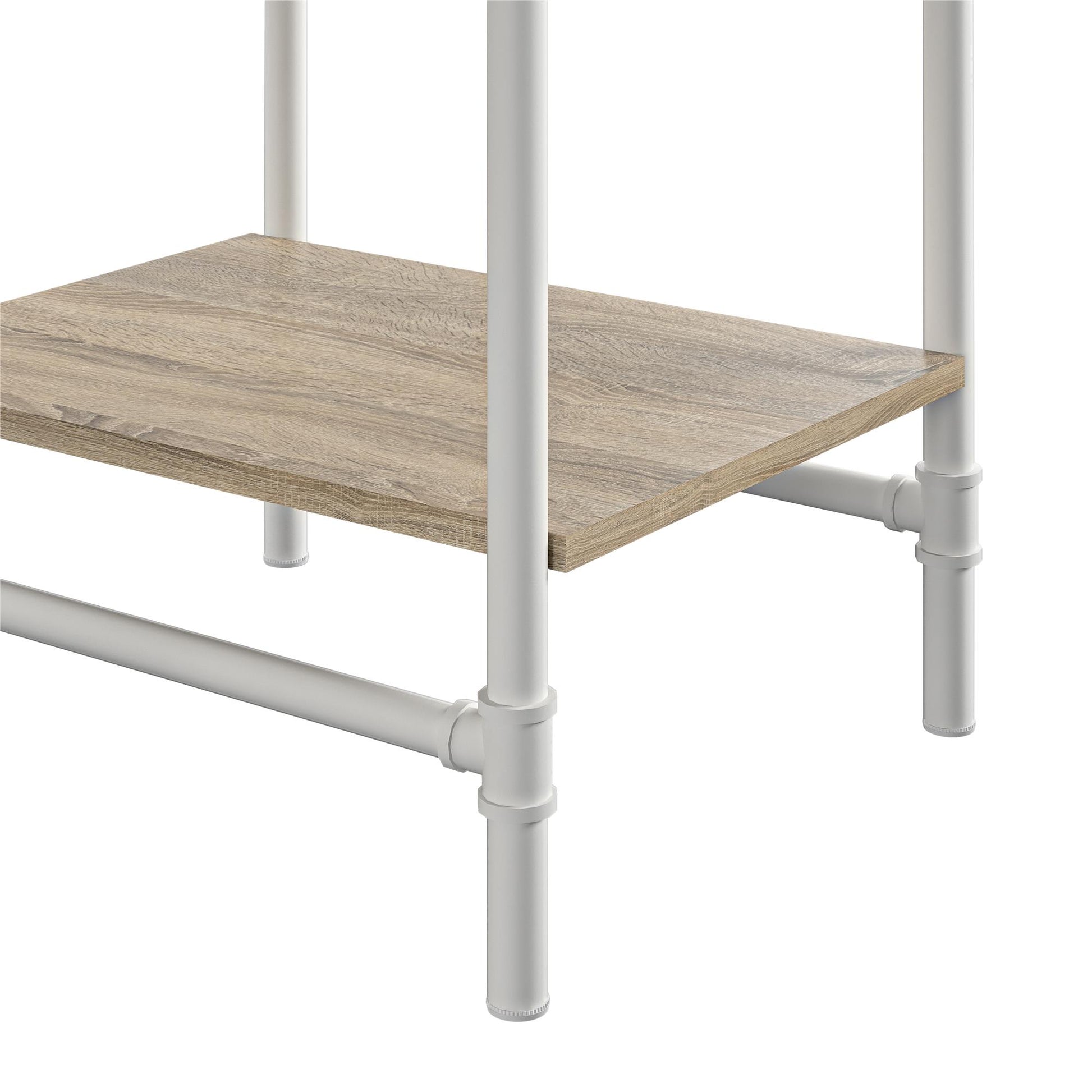 Carter Single Pedestal Desk, Weathered Oak - Weathered Oak