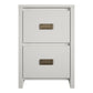 Monarch Hill Haven Kids 2 Drawer Nightstand with Gold Drawer Pulls - White
