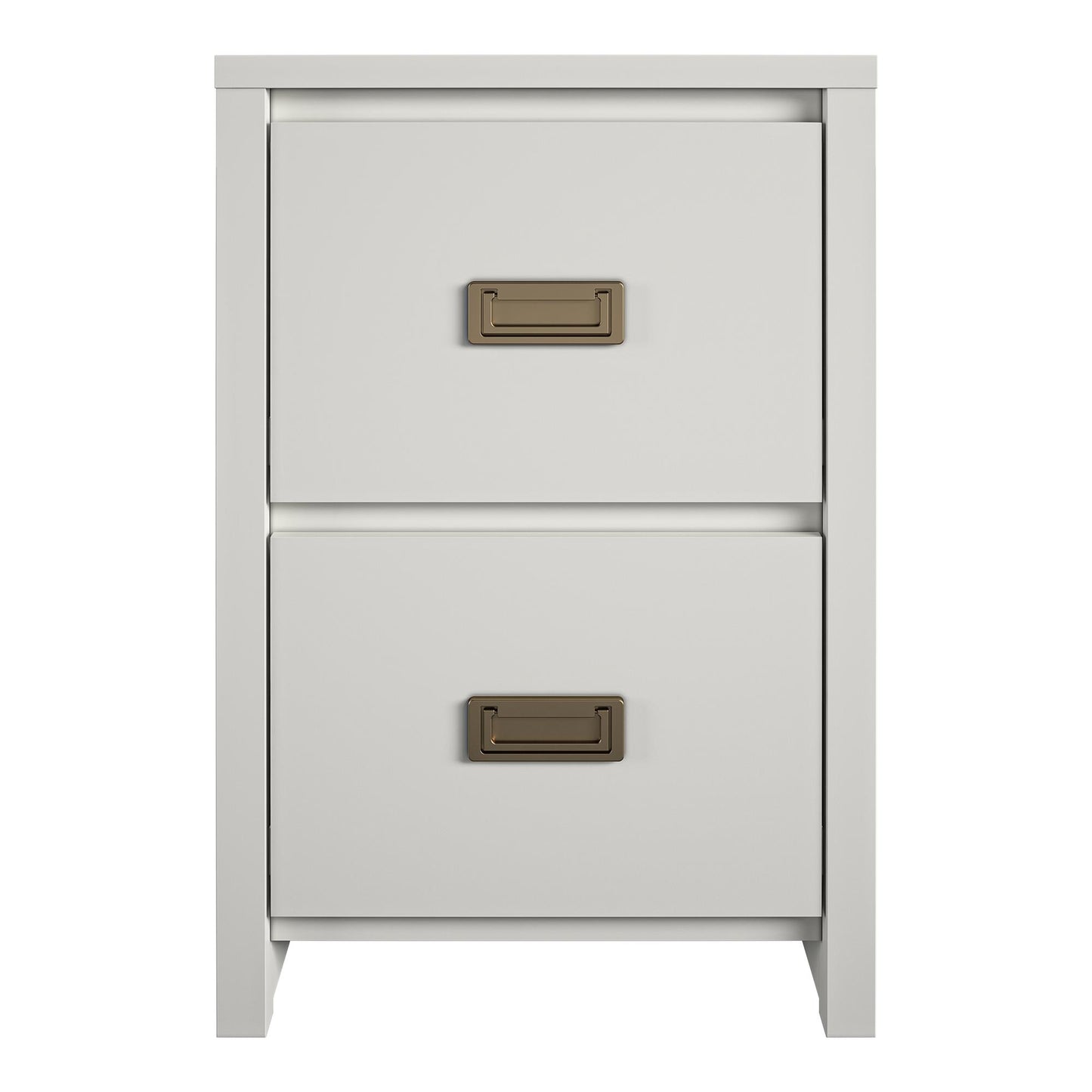 Monarch Hill Haven Kids 2 Drawer Nightstand with Gold Drawer Pulls - White