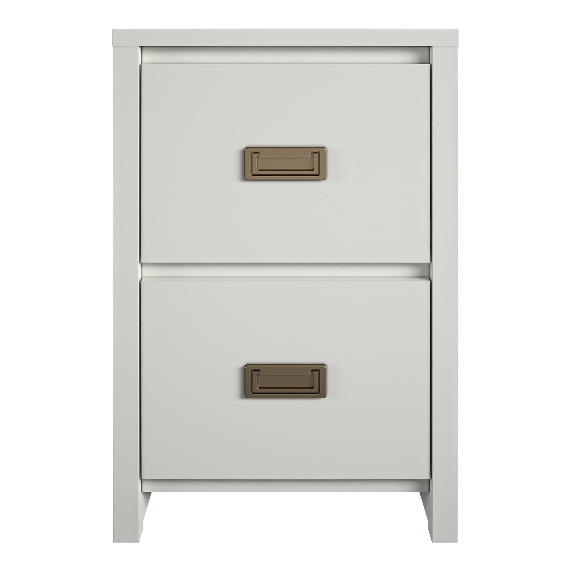 Monarch Hill Haven Kids 2 Drawer Nightstand with Gold Drawer Pulls - White