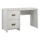 Monarch Hill Haven Single Pedestal Desk with Gold Drawer Pulls - White