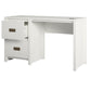 Monarch Hill Haven Single Pedestal Desk with Gold Drawer Pulls - White