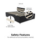 Maven Platform Bed with 2 Rollout Drawers for Storage - Black Faux Leather - Full