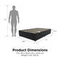 Maven Platform Bed with 2 Rollout Drawers for Storage - Black Faux Leather - Full
