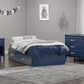 Sierra Ridge Mesa Bed with 2 Large Storage Drawers and Rope Pulls - Blue - Twin