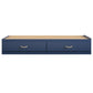Sierra Ridge Mesa Bed with 2 Large Storage Drawers and Rope Pulls - Blue - Twin