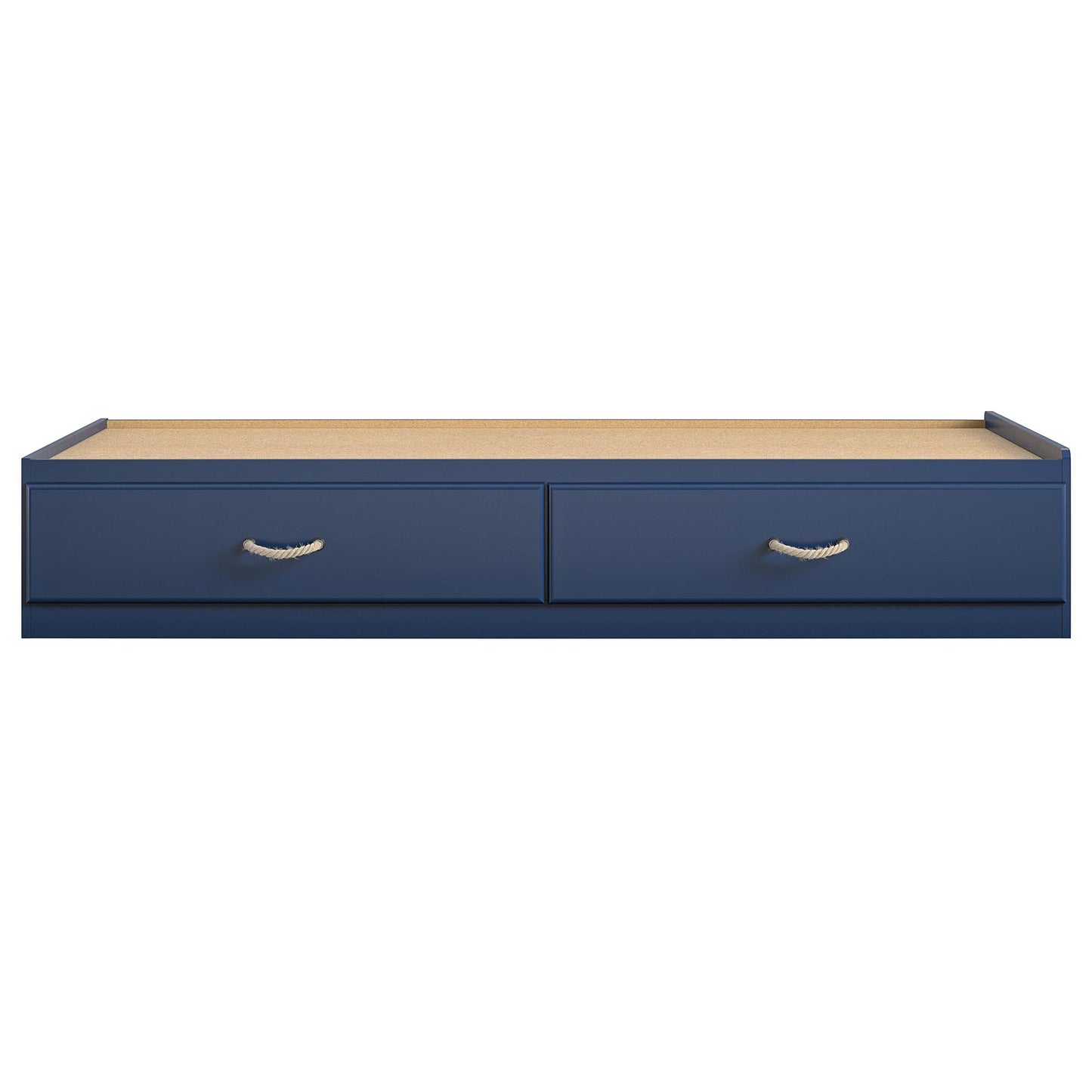 Sierra Ridge Mesa Bed with 2 Large Storage Drawers and Rope Pulls - Blue - Twin