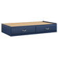 Sierra Ridge Mesa Bed with 2 Large Storage Drawers and Rope Pulls - Blue - Twin