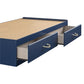 Sierra Ridge Mesa Bed with 2 Large Storage Drawers and Rope Pulls - Blue - Twin