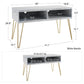 Athena TV Stand for TVs up to 42" - White marble