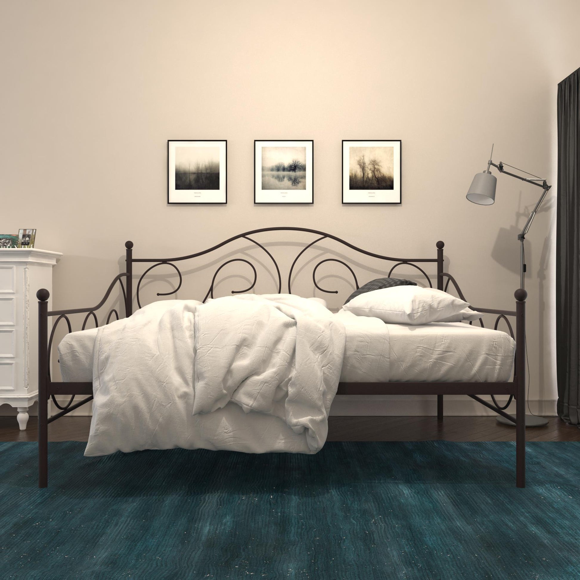 Victoria Metal Daybed with 15 Inch Clearance for Storage - Bronze - Full