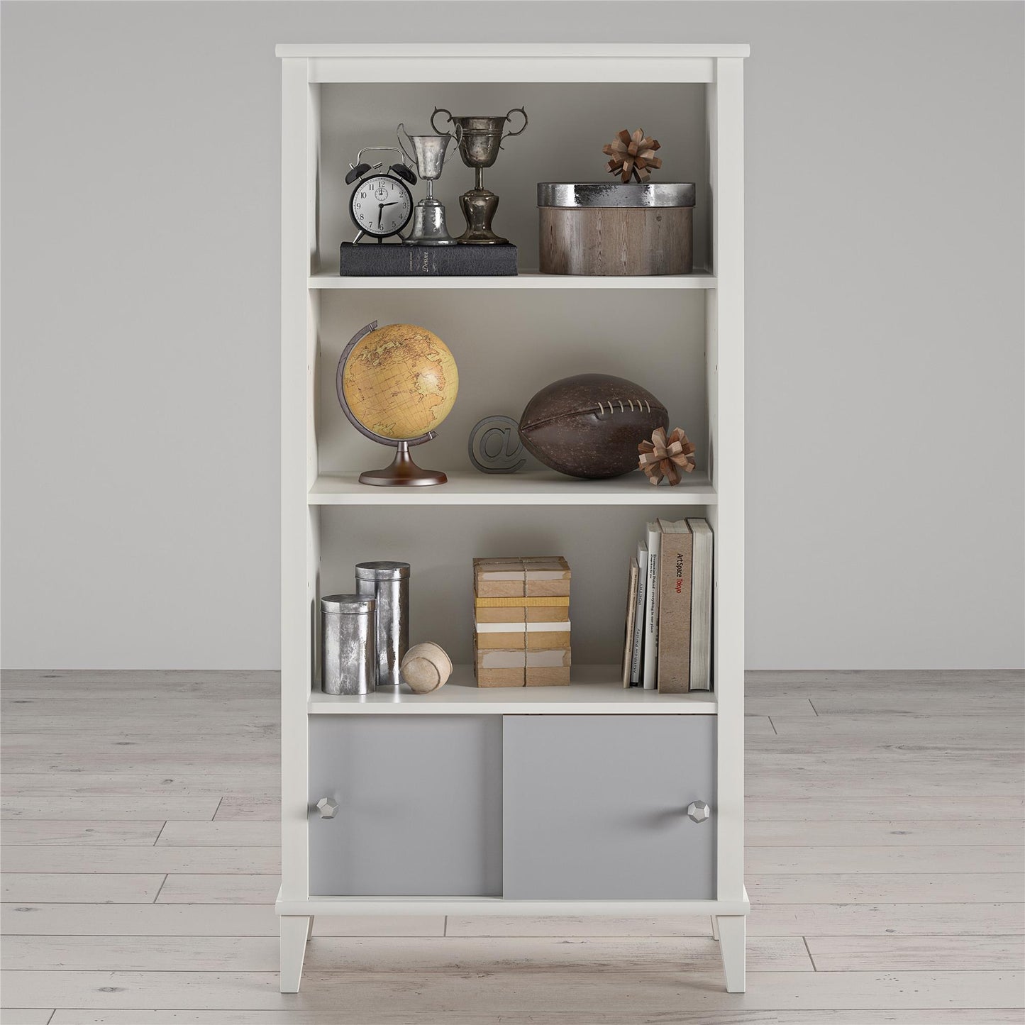 Monarch Hill Poppy Kids’ Bookcase with 2 Sets of Knobs - Gray
