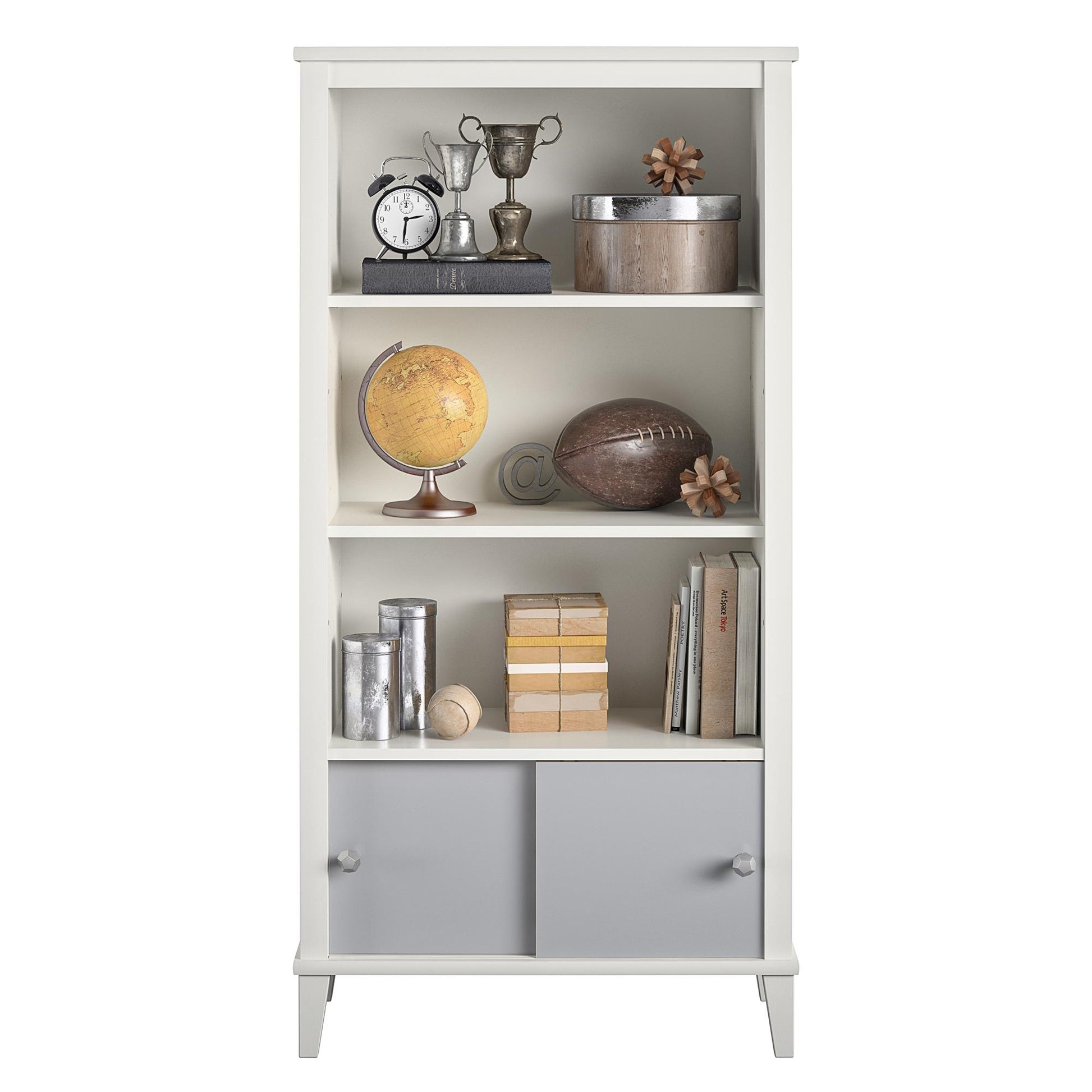 Monarch Hill Poppy Kids’ Bookcase with 2 Sets of Knobs - Gray