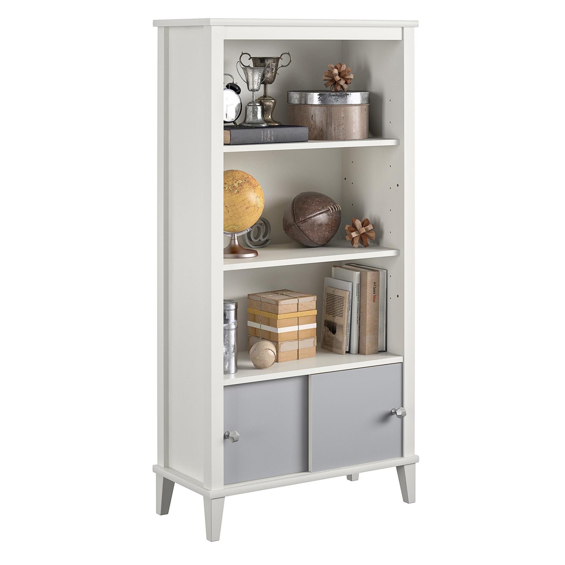 Monarch Hill Poppy Kids’ Bookcase with 2 Sets of Knobs - Gray