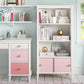 Monarch Hill Poppy Kids’ Bookcase with 2 Sets of Knobs - Pink