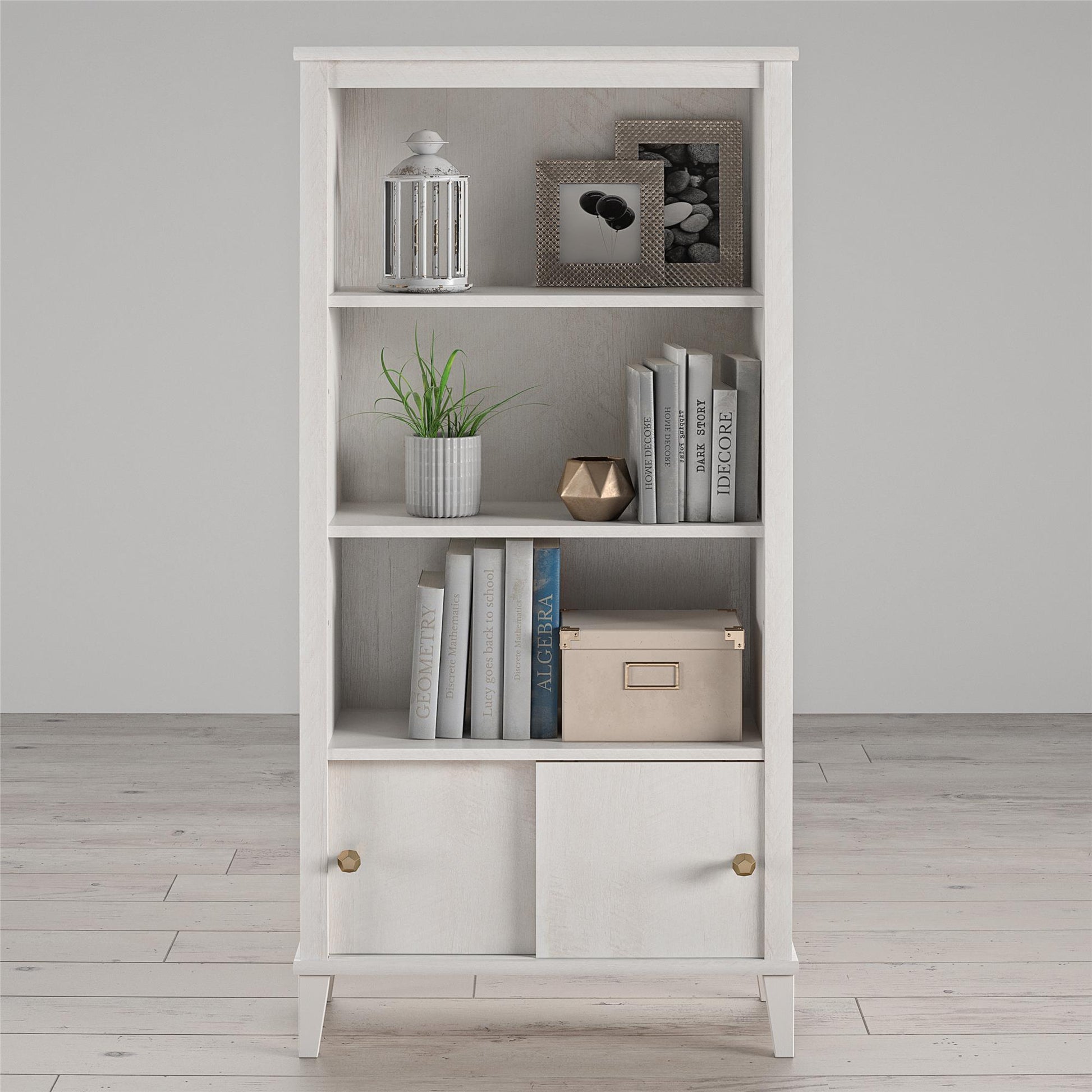 Monarch Hill Poppy Kids’ Bookcase with 2 Sets of Knobs - Ivory Oak