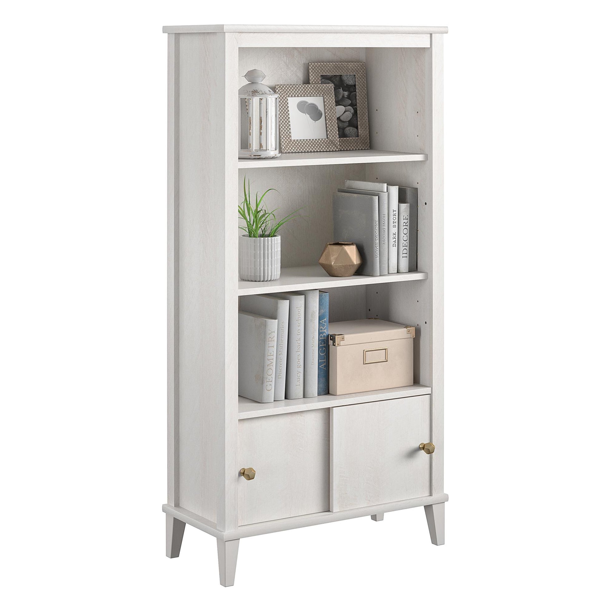 Monarch Hill Poppy Kids’ Bookcase with 2 Sets of Knobs - Ivory Oak