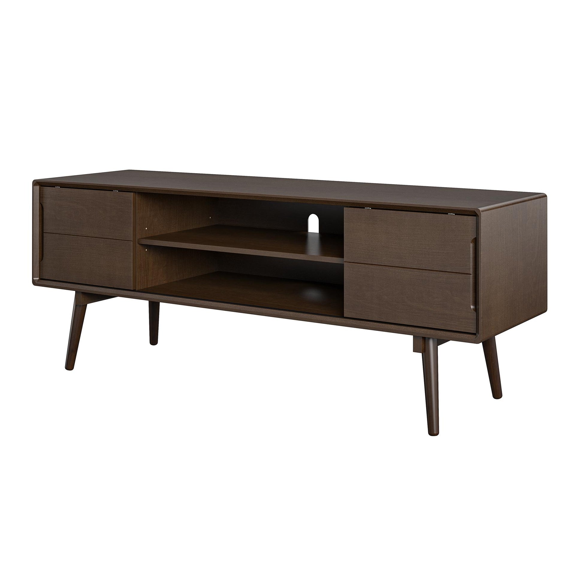 Brittany TV Stand for TVs up to 55", Walnut - Florence Walnut