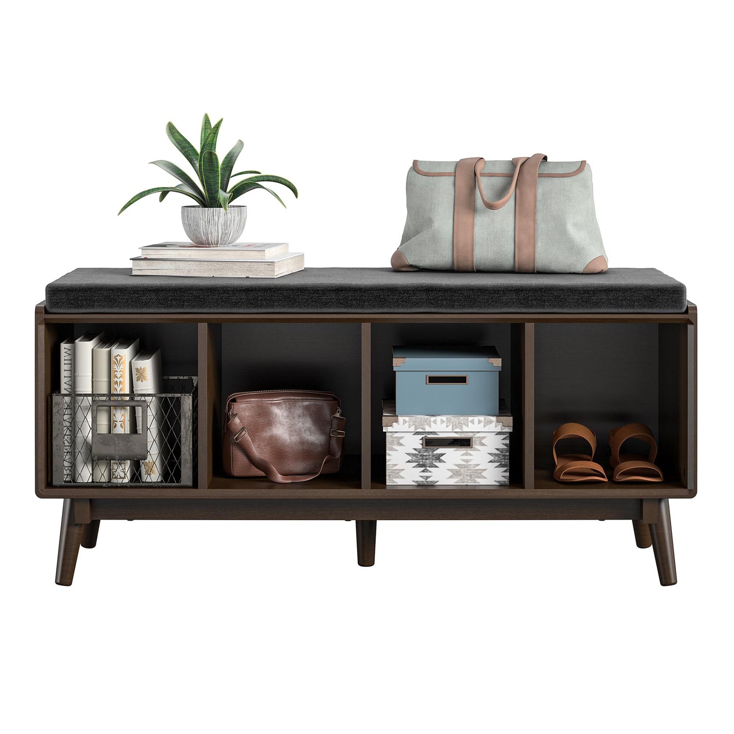 Brittany Entryway Bench, Walnut - Florence Walnut