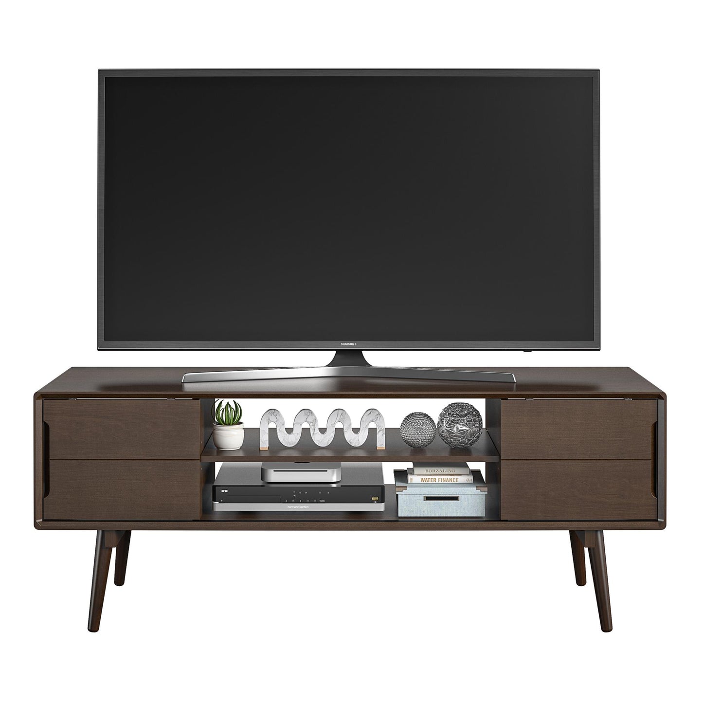 Brittany TV Stand for TVs up to 55", Walnut - Florence Walnut