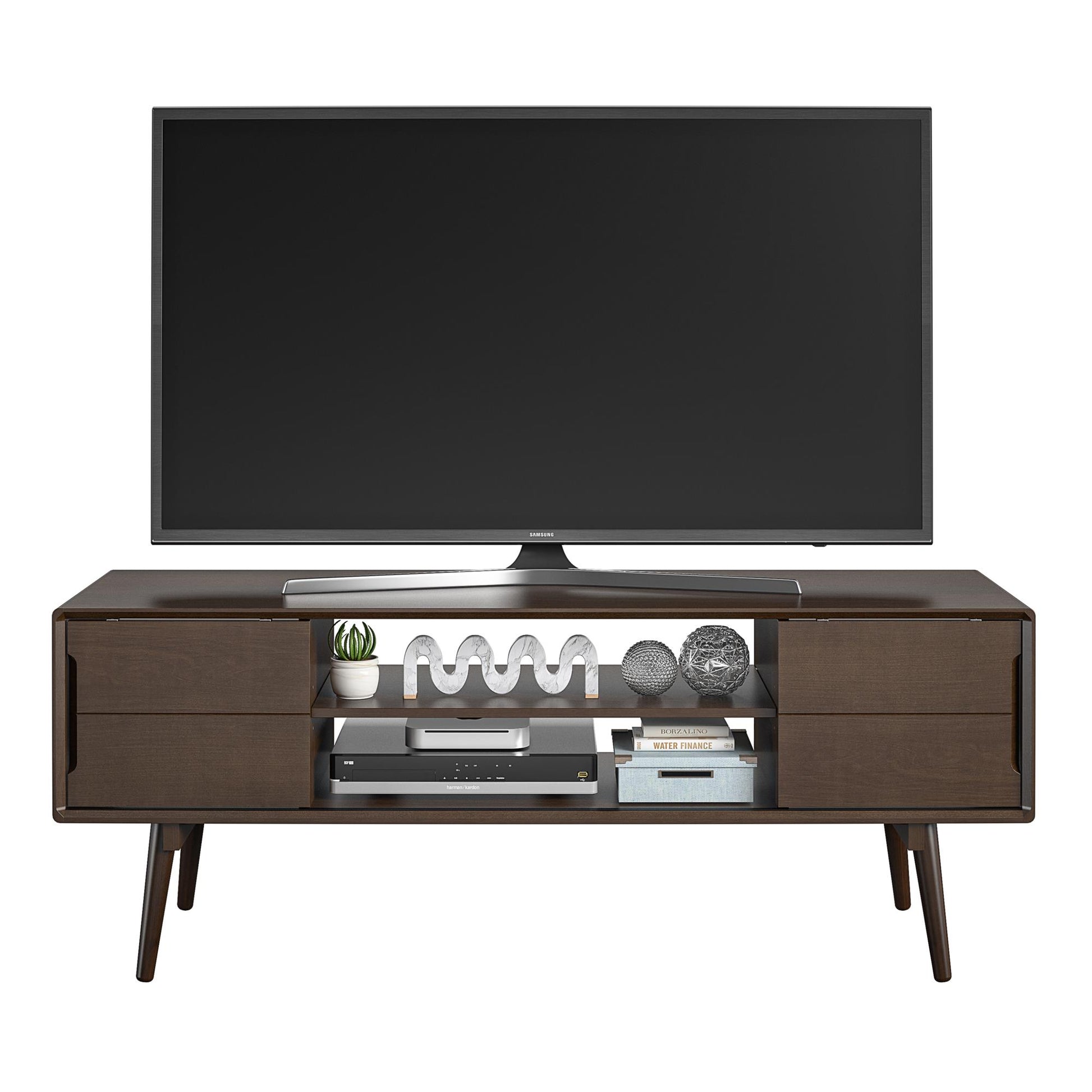 Brittany TV Stand for TVs up to 55", Walnut - Florence Walnut