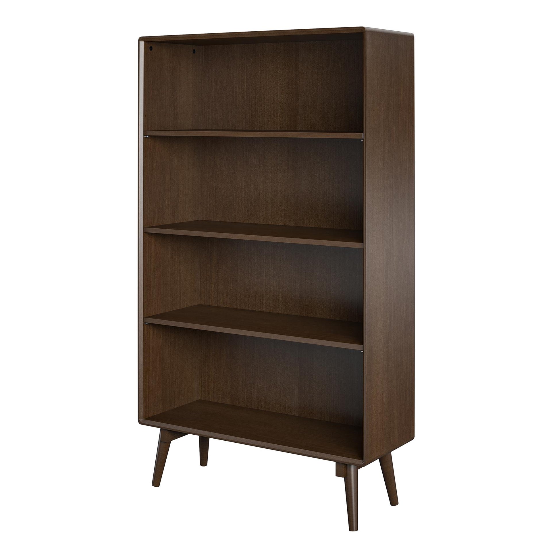 Brittany 4 Shelf Bookcase, Walnut - Florence Walnut