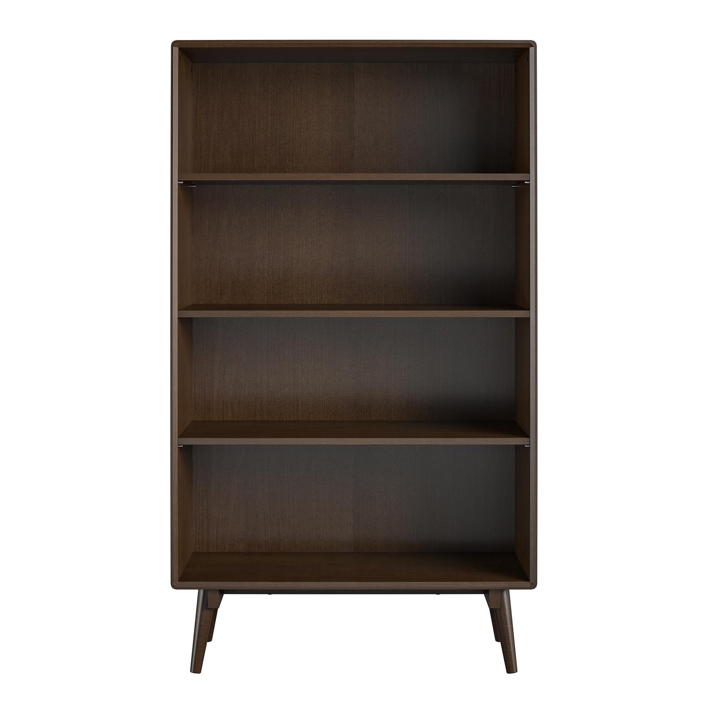 Brittany 4 Shelf Bookcase, Walnut - Florence Walnut