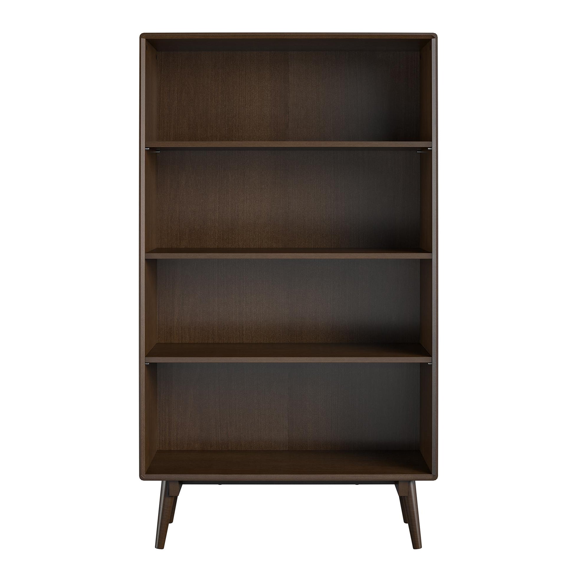 Brittany 4 Shelf Bookcase, Walnut - Florence Walnut