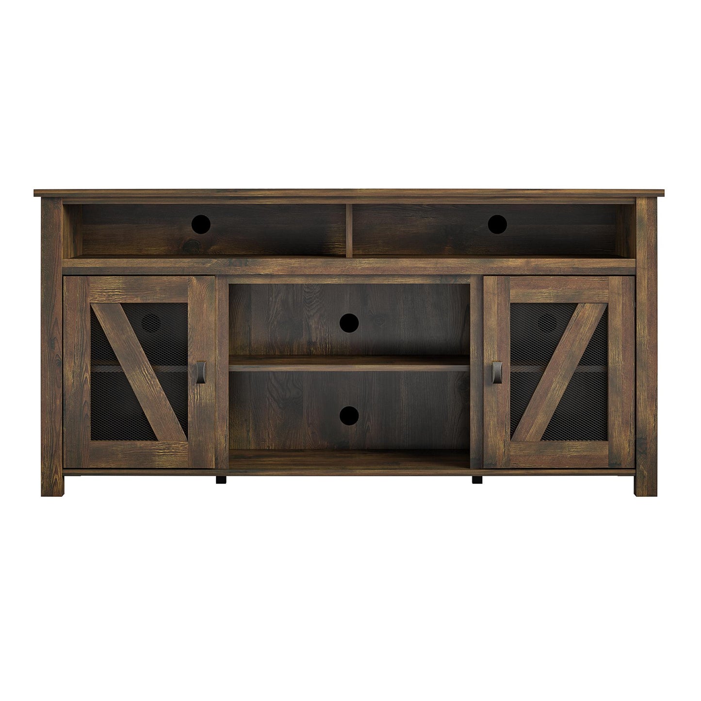 Brocketts Wooden TV Entertainment Stand for TVs up to 60 Inches - Rustic