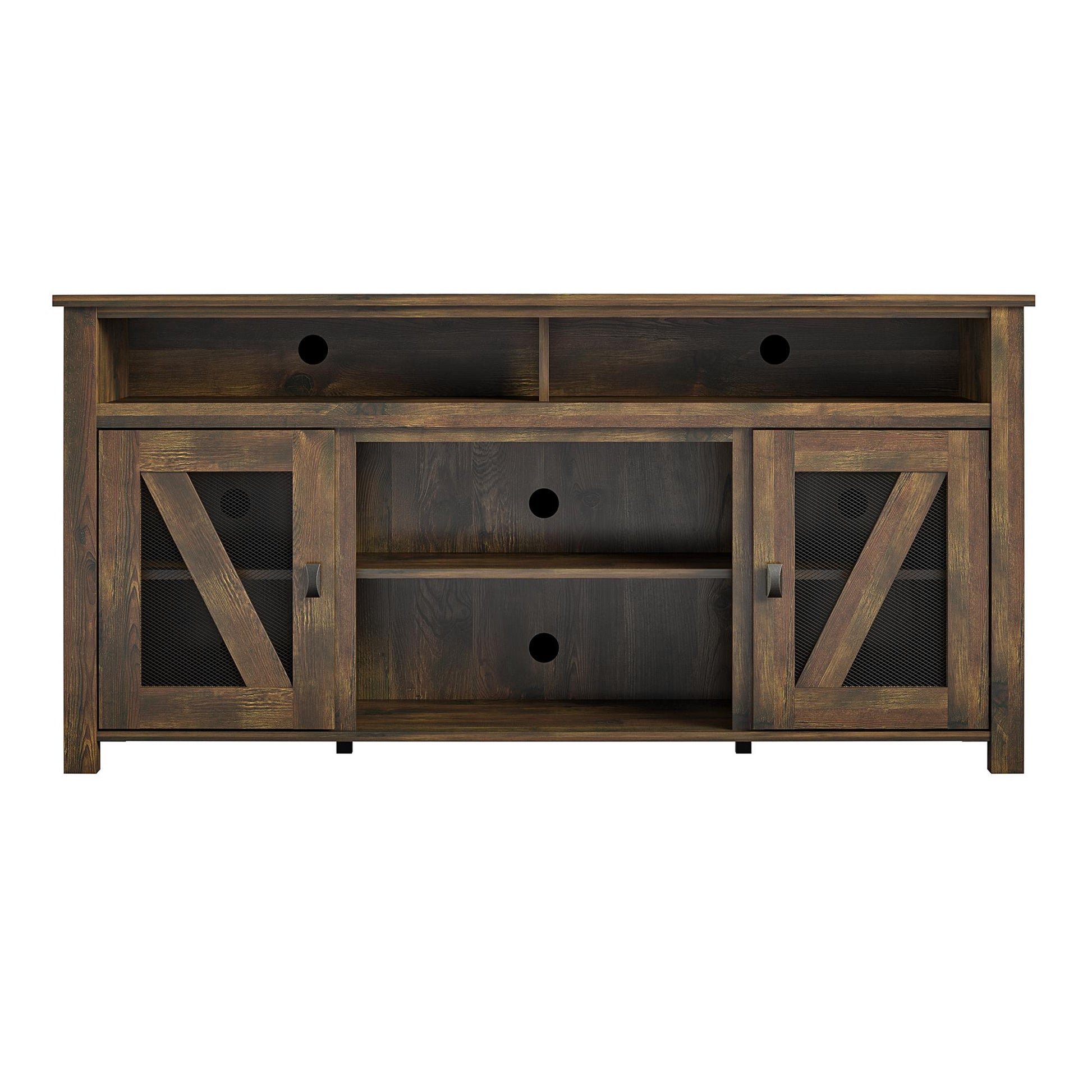 Brocketts Wooden TV Entertainment Stand for TVs up to 60 Inches - Rustic