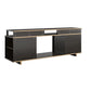Mason Fireplace TV Stand for TVs up to 65 Inch with 4 Open Side Shelves - Espresso