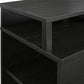Mason Fireplace TV Stand for TVs up to 65 Inch with 4 Open Side Shelves - Black Oak