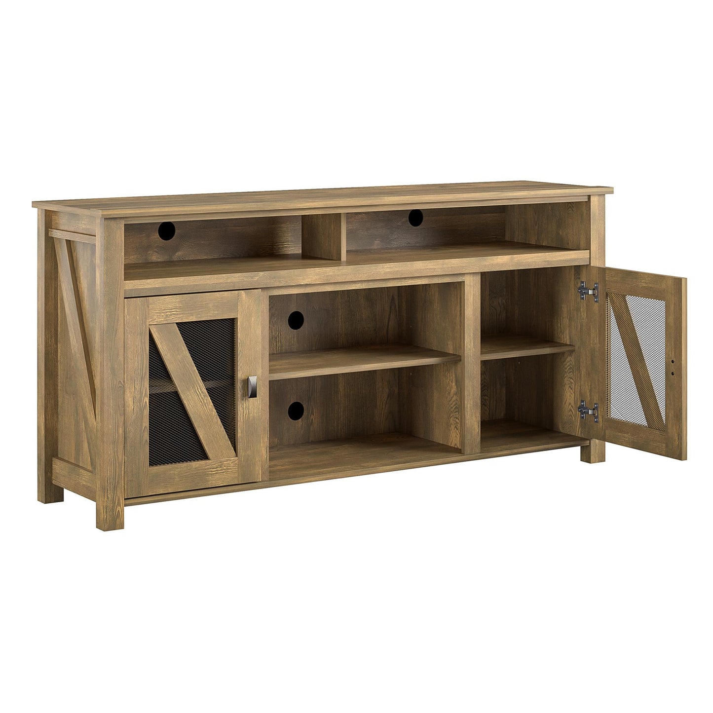 Brocketts Wooden TV Entertainment Stand for TVs up to 60 Inches - Natural