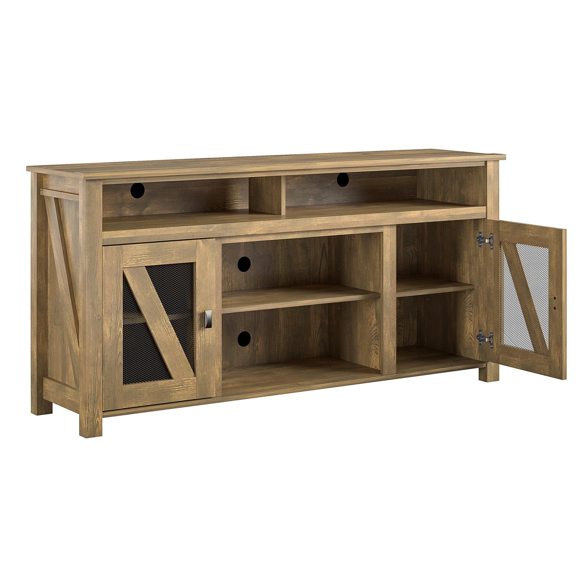 Brocketts Wooden TV Entertainment Stand for TVs up to 60 Inches - Natural