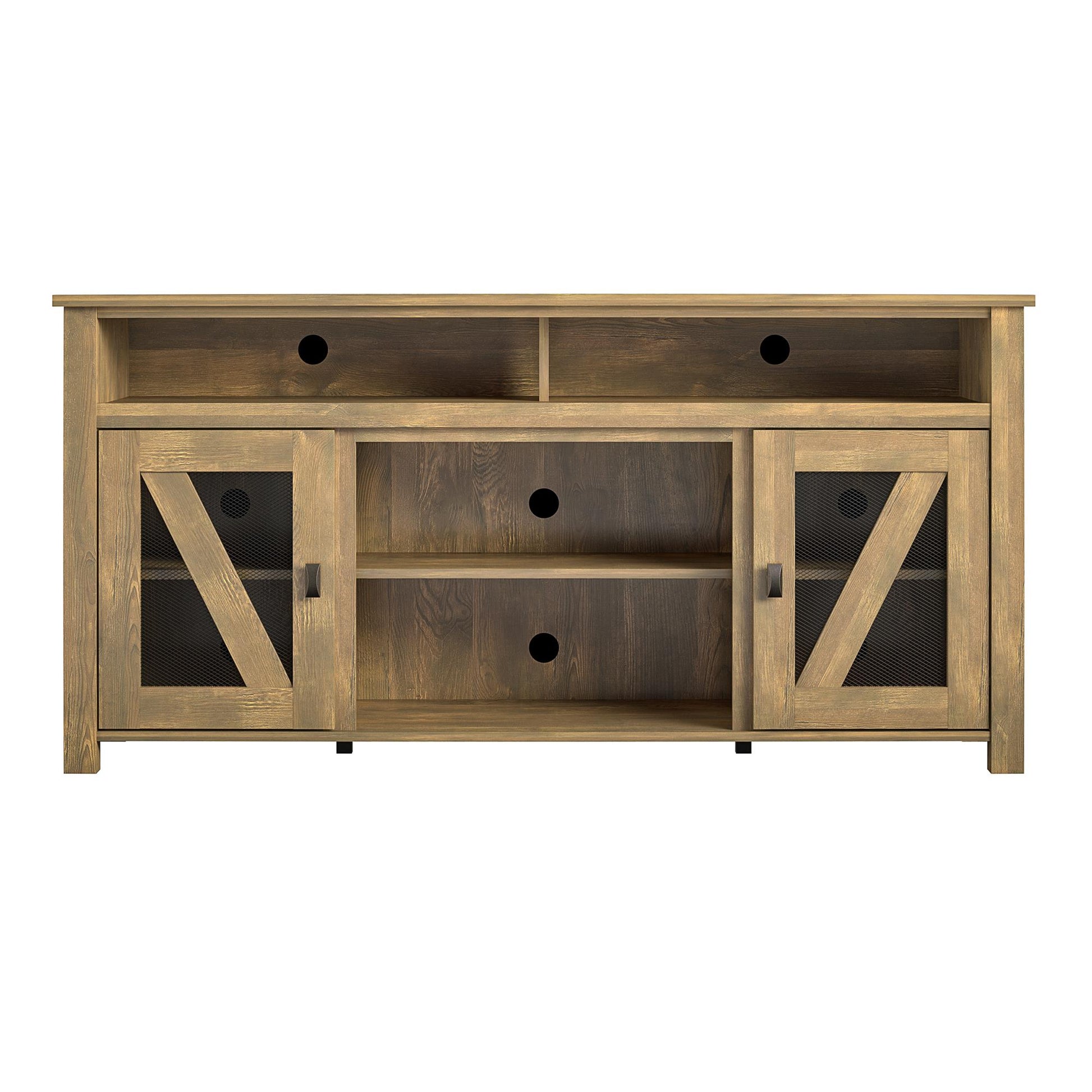 Brocketts Wooden TV Entertainment Stand for TVs up to 60 Inches - Natural
